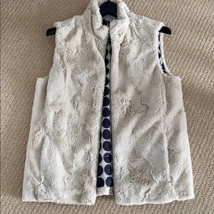 Women’s Cream Faux Fur Vest
